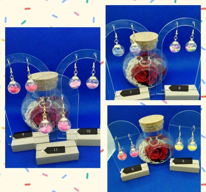 boucles d'oreille boules