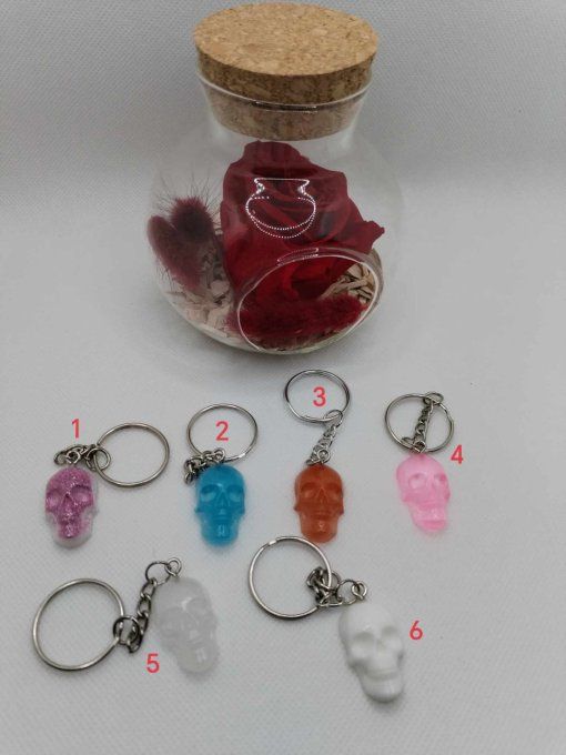 porte clé tête de mort